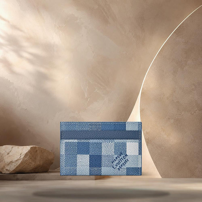 Louis Vuitton Indigo Blue Double Card Holder Card Wallet