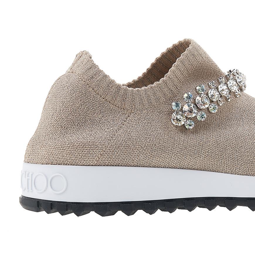 Jimmy Choo Crystal Knit Low-Top Sneakers Ballet Pink