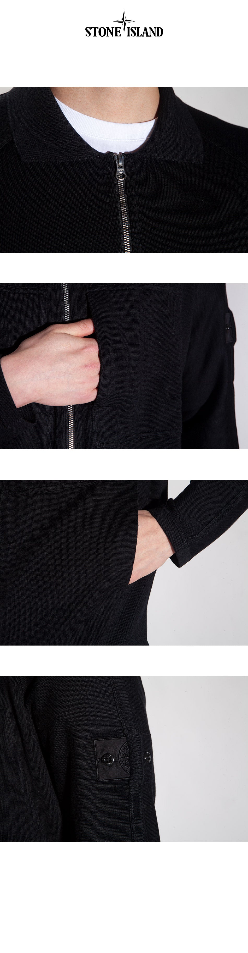 STONE ISLAND Shadow Project Cashmere Silk Men's Knit Zip Cardigan 77195051S