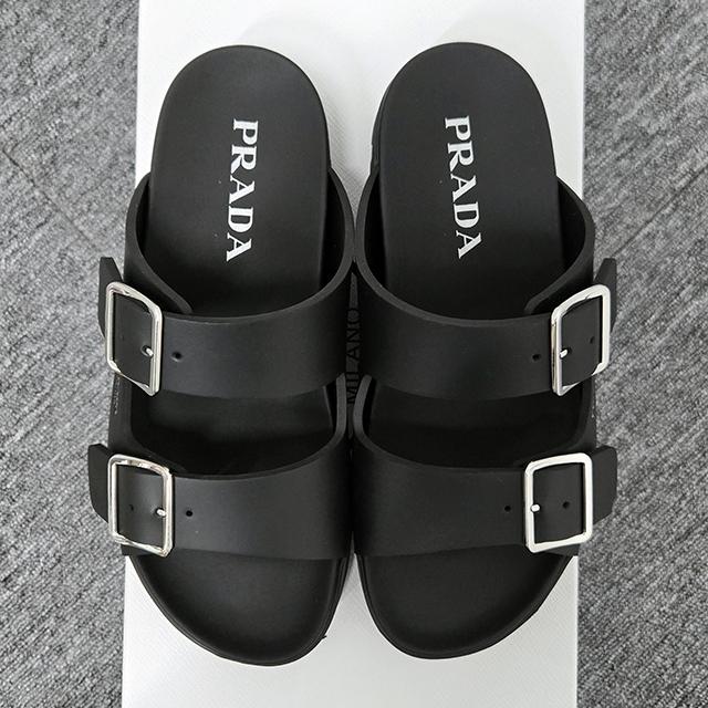 PRADA Logo Rubber Strap Sandals for Men 2X3159 3LKK F0002