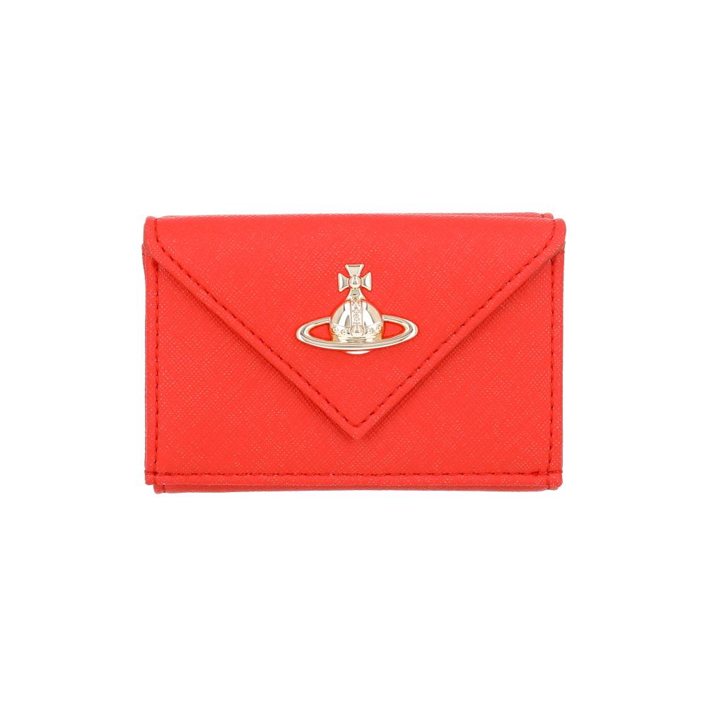Vivienne Westwood Envelope Bifold Wallet Fuchsia Leather Women’s