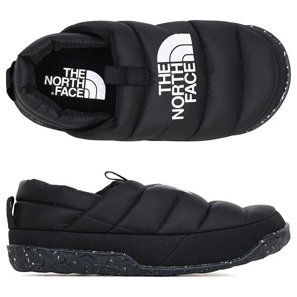 The North Face Black White Nuptse Puffer Mule Slip-On Shoes Men