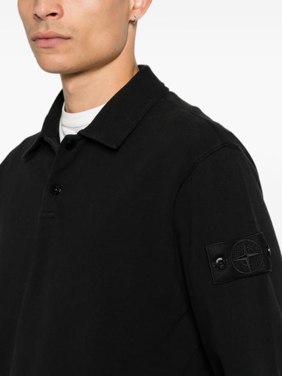 STONE ISLAND Men's Black Long Sleeve Crewneck T-Shirt L2S156100026 S0F53 V0029