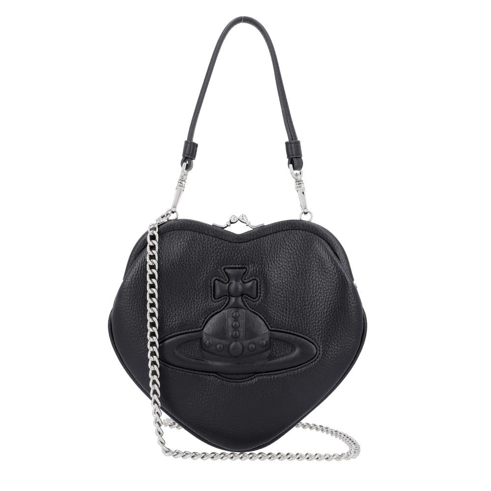 Vivienne Westwood Vegan Bio-Green Grain Heart Pulse Chain Shoulder Bag