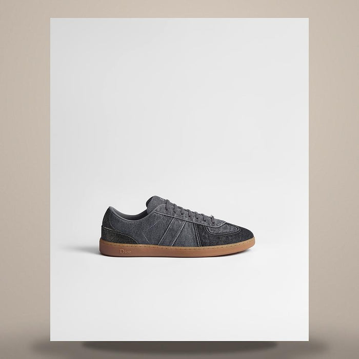 DIOR Gray Stonewashed Denim Low-Top Sneakers 3SN356ACA H800
