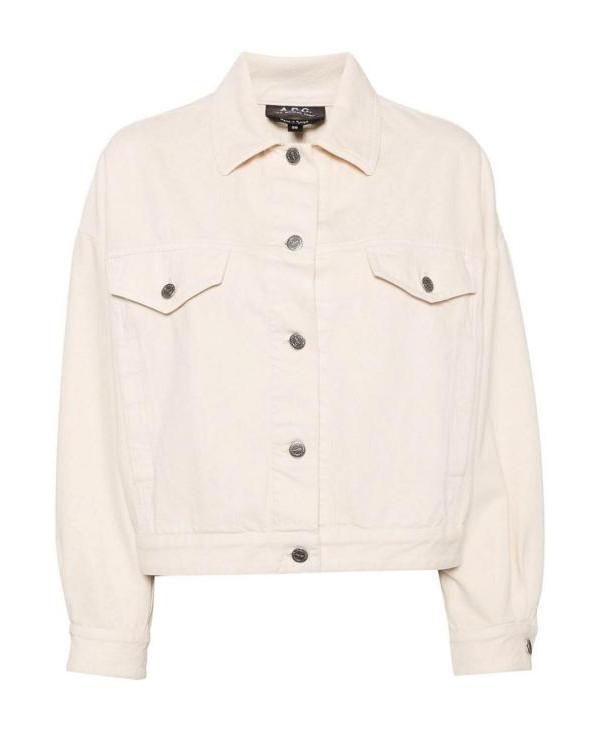 A.P.C. Cally Jacket Women’s Brown Cotton Blend Zip-Up Jacket