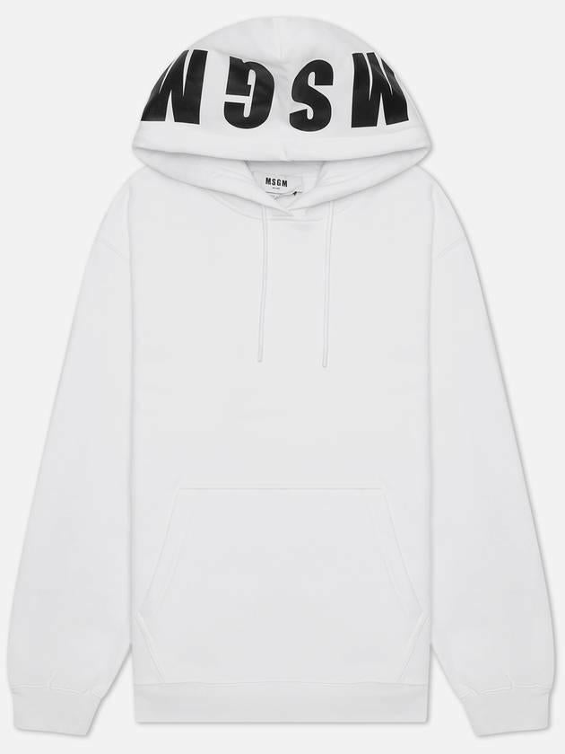 MSGM Maxi Logo Hoodie Sweatshirt White Women’s