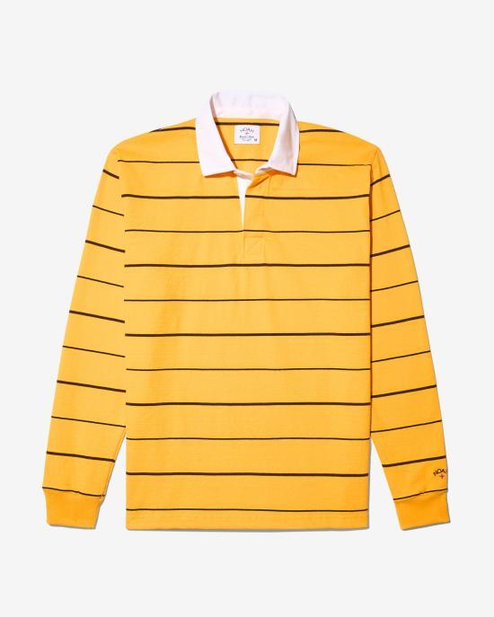 Noah Gold Brown Cotton Polo Shirt