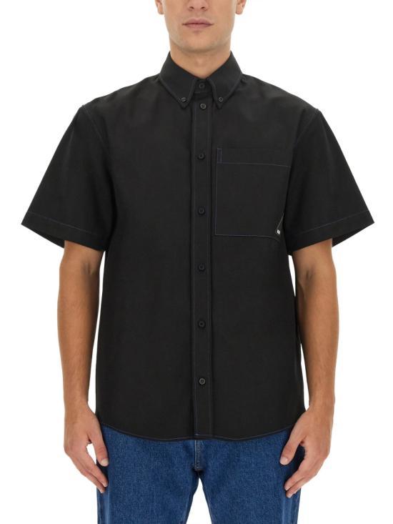 MSGM Black Short Sleeve Shirt Men’s 3540 ME07 I23751499