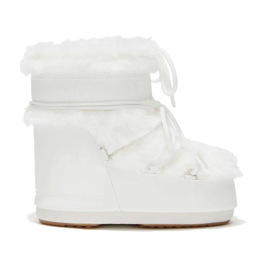 MOON BOOT White Faux Fur Shearling Icon Snow Padded Ankl 1409390 A002 80D1409390