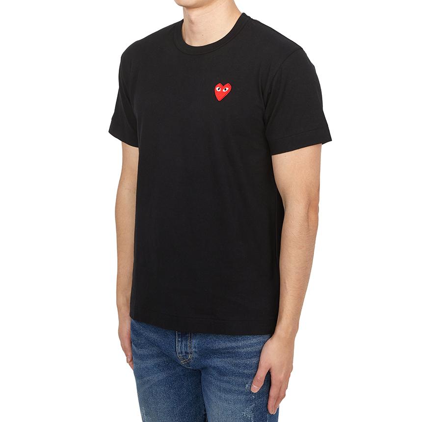 Comme des Garcons Red Heart Patch Unisex Short Sleeve T-Shirt
