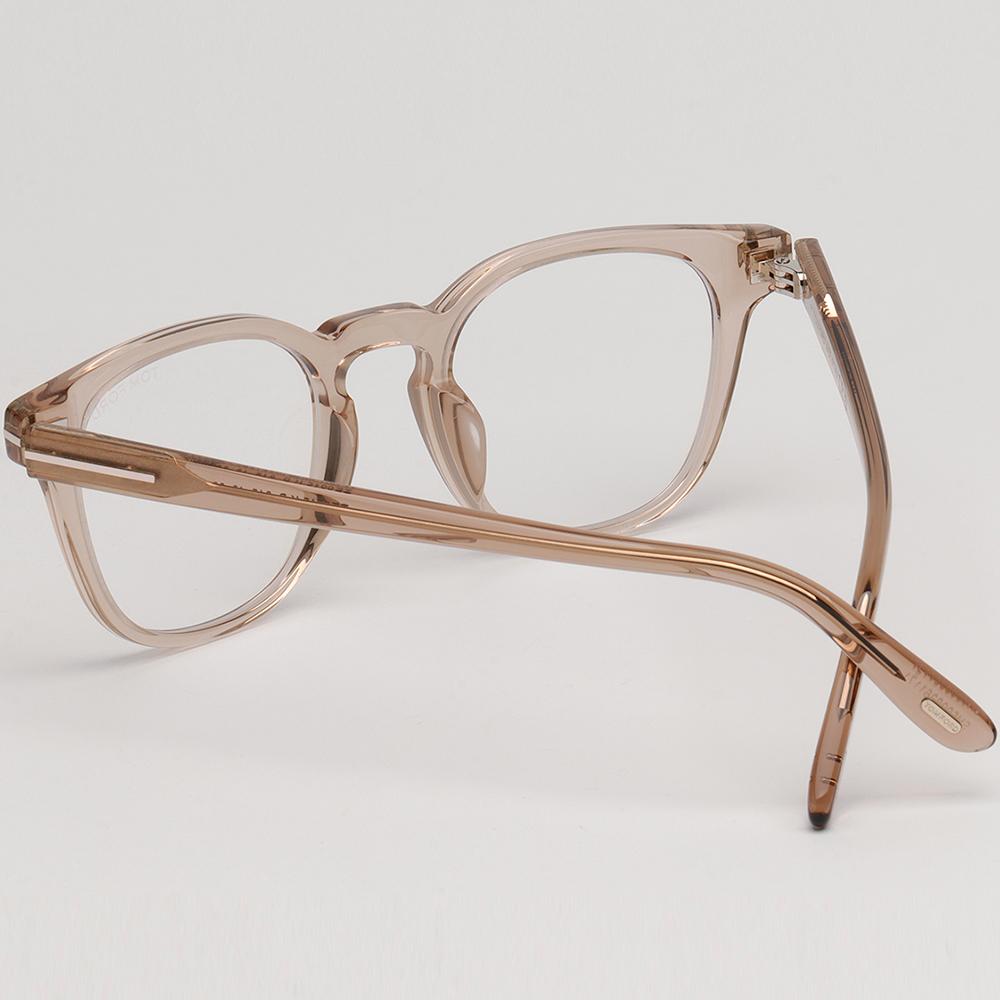TOM FORD Blue Light Blocking Clear Brown Transparent Acetate Glasse TF6015KB 045