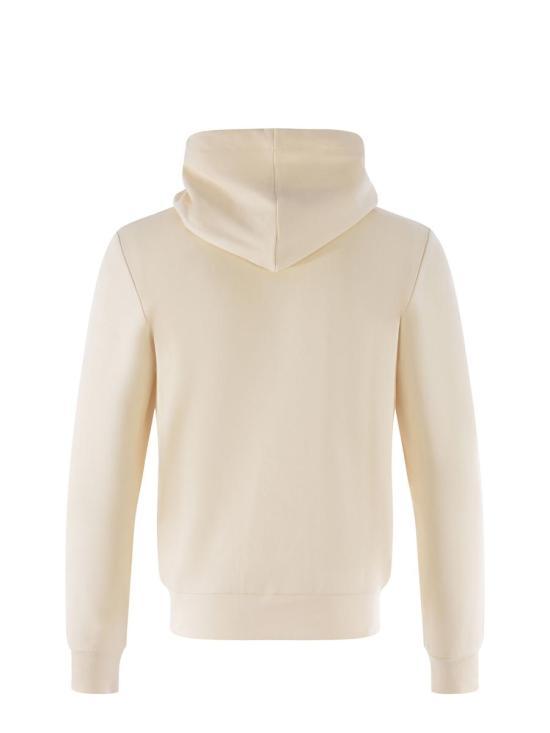 A.P.C. Ecru Cotton Logo Hoodie Sweatshirt COHBNM27908ALG ECRU