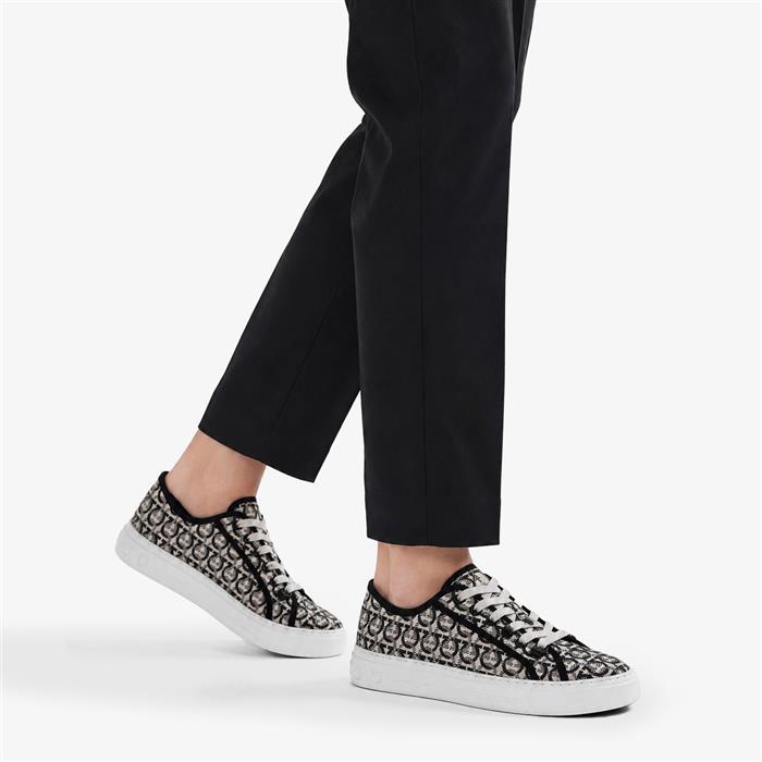 Ferragamo Gancini Anson Men’s Low-Top Sneakers Black Leather