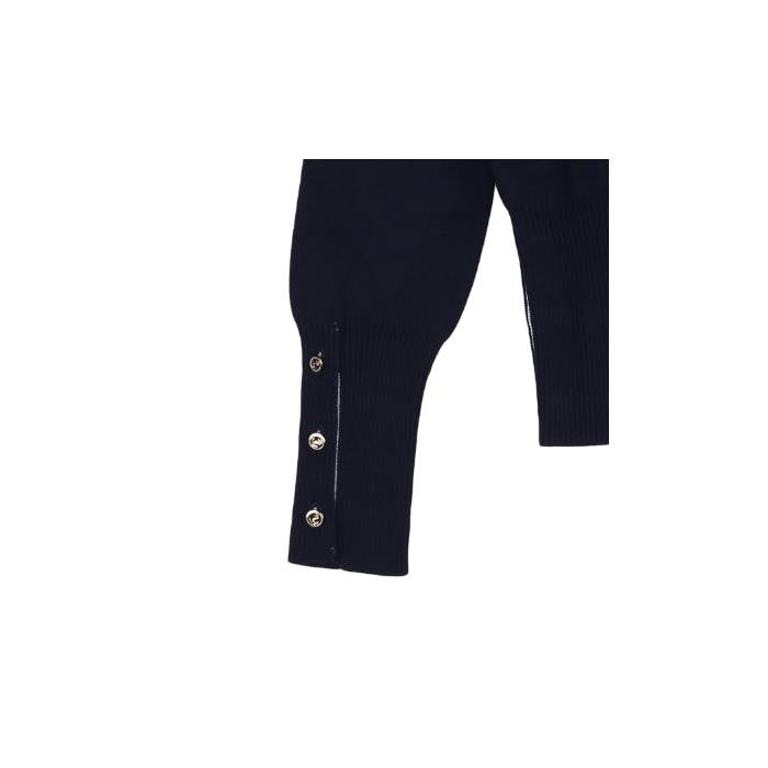 THOM BROWNE Navy Knit Cardigan for Women FKC207A