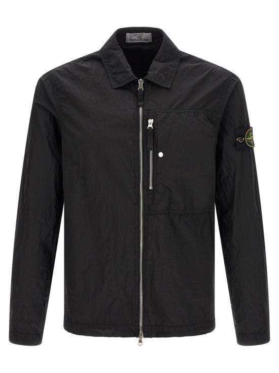 STONE ISLAND Black Long Sleeve Shirt