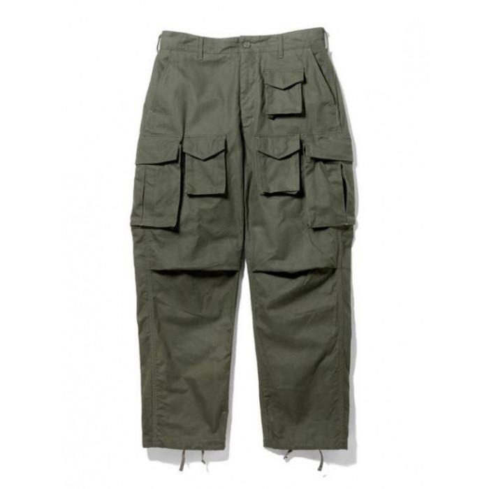Engineered Garments Olive Brushed Cotton FA Pants Classic T 24F1F016 PS317 BZ006