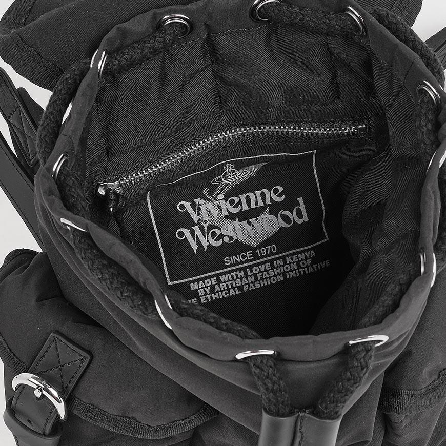 Vivienne Westwood Highland Small Backpack Black Women’s Leather