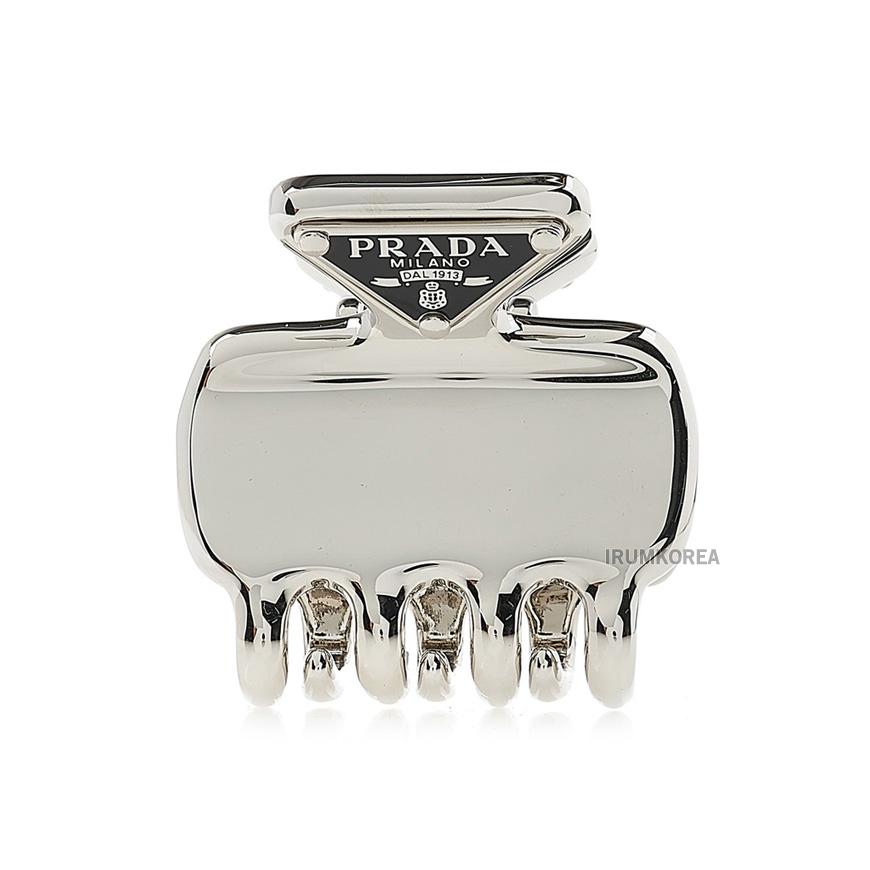 PRADA Triangle Logo Hair Clip for Women