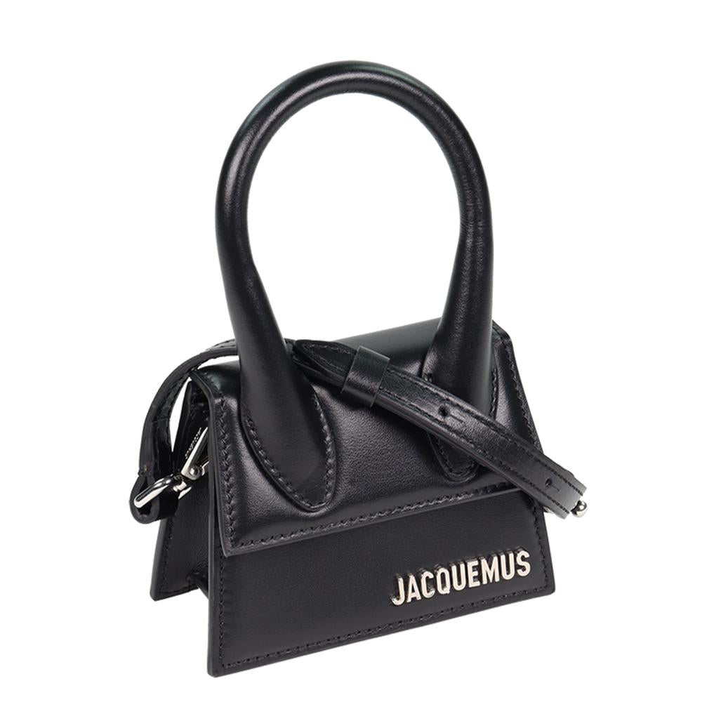 JACQUEMUS Le Chiquito Mini Leather Tote Bag Black
