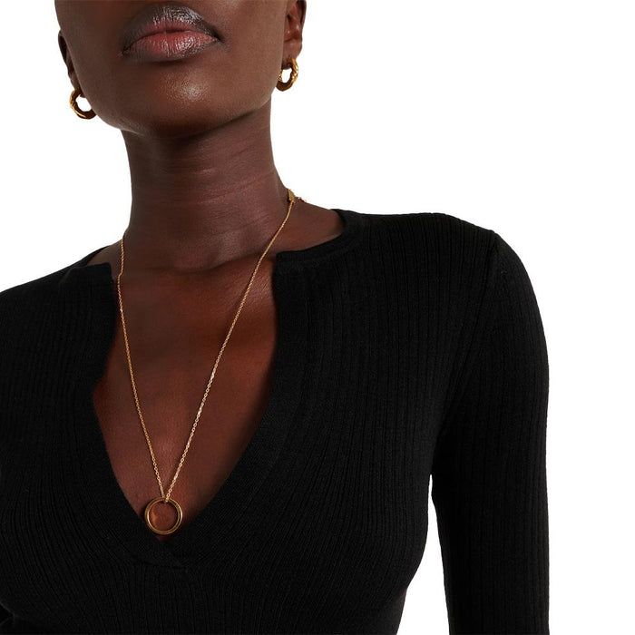 Max Mara Wool-Silk Crewneck Sweater Black 21366111600 009