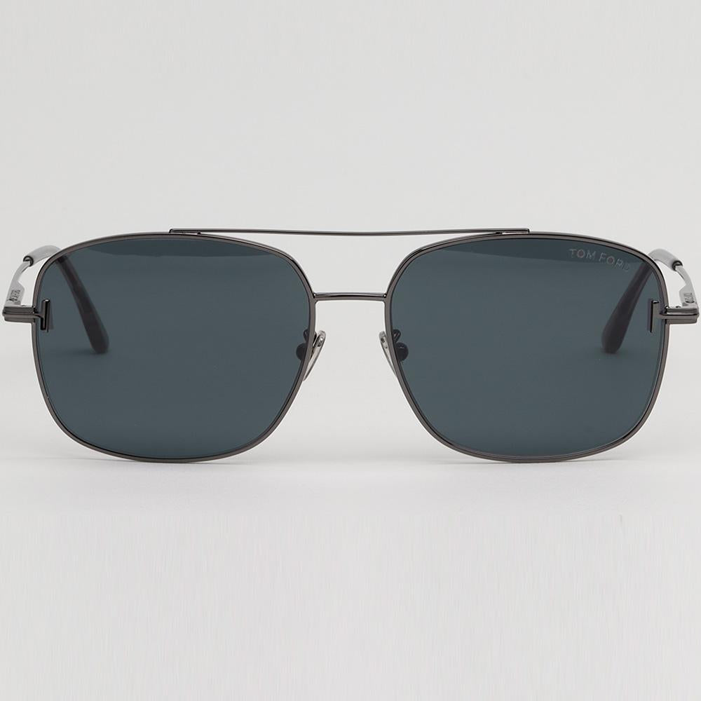 TOM FORD Metal Double Bridge Oversized Aviator Sunglasses Asian Fit TF1144K 08A