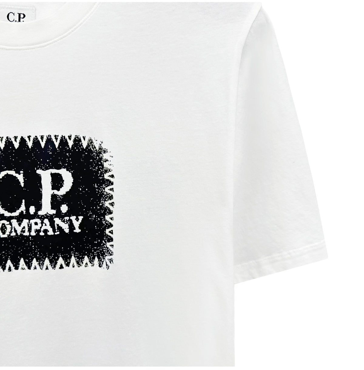 CP Company Label Logo Print Short Sleeve T-Shirt White Men