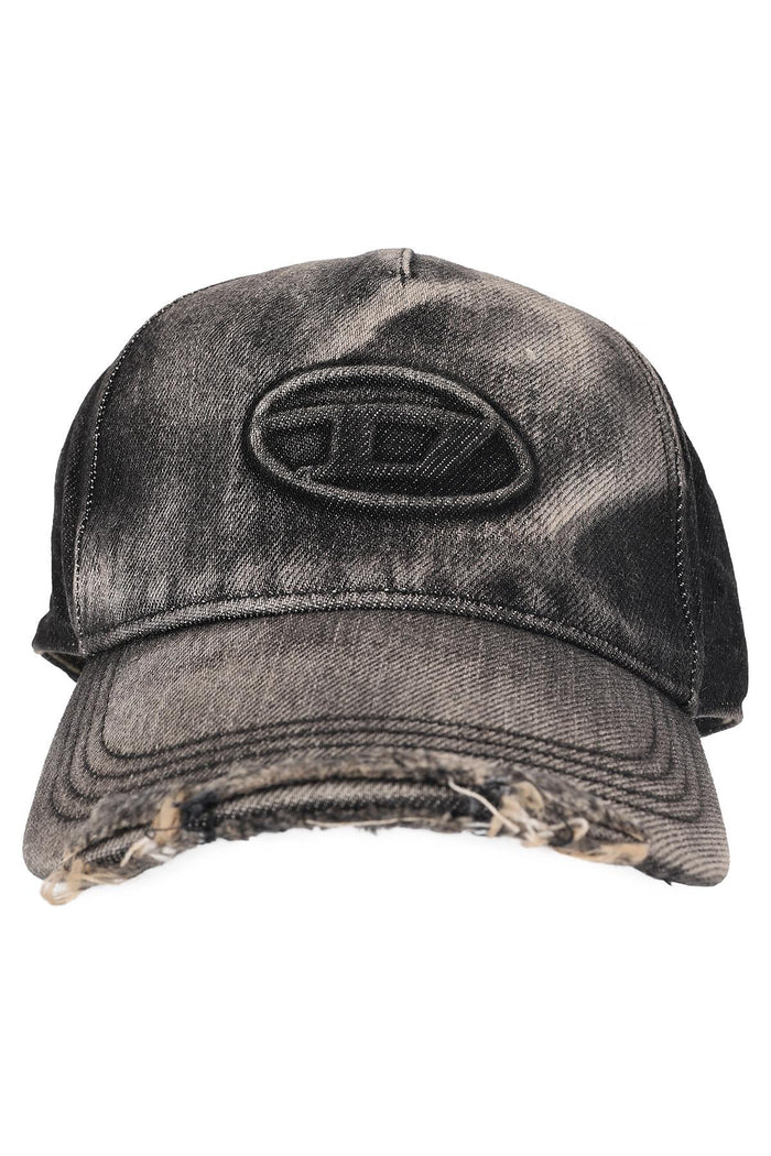 DIESEL Black Cotton Baseball Cap Unisex