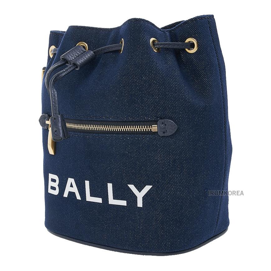 BALLY Denim Logo Print Mini Bucket Shoulder Bag WLO05OCV034 I5G6O