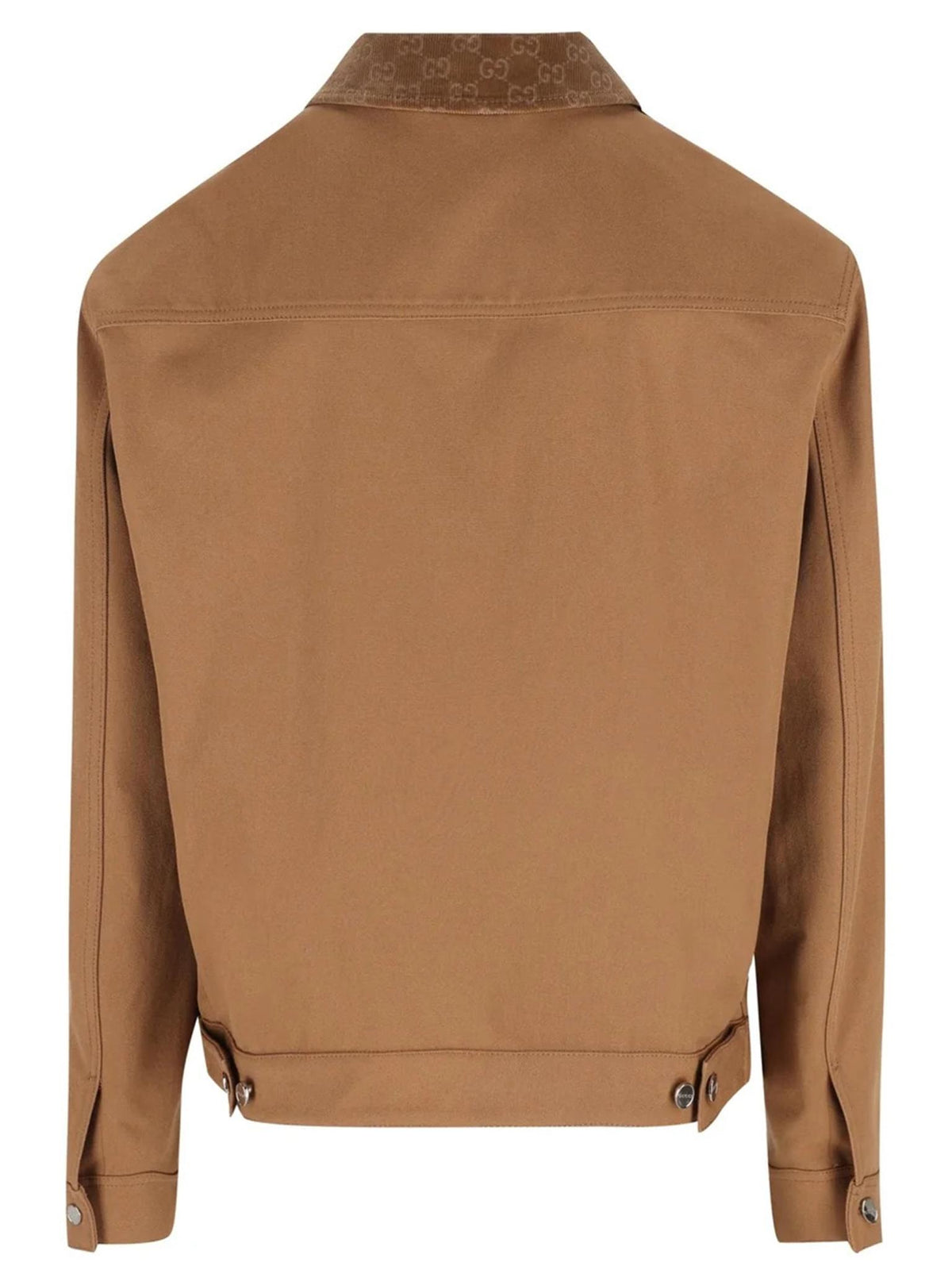 GUCCI Brown Wool Blend Zip-Up Jacket