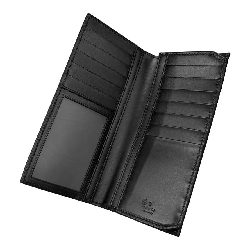 GUCCI Signature Guccissima Long Wallet Black 779828 CWC1N 1000