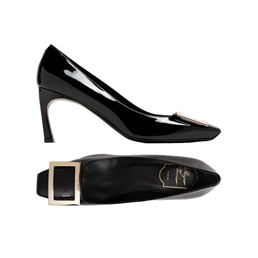 Roger Vivier Belle Vivier Trompette Black Patent Leather Pumps