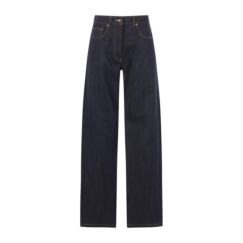 THOM BROWNE Women’s Selvedge Denim Jeans Navy