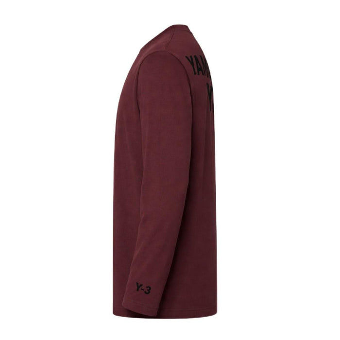 Y-3 Burgundy Graphic Crew Sweatshirt for Men GK4368