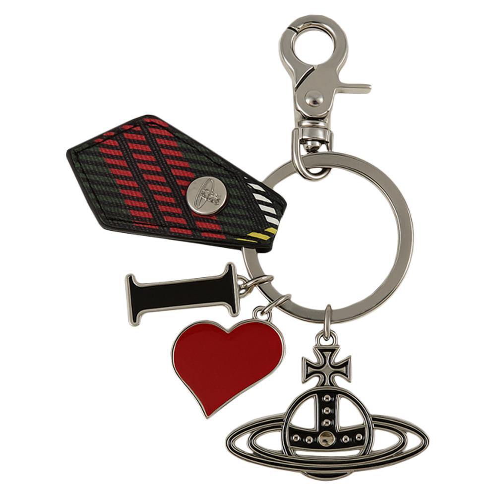 Vivienne Westwood I Love Orb Metal Keyring Keychain Silver