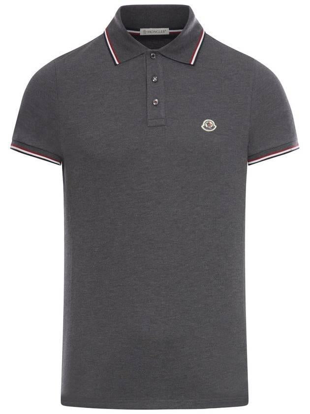 Moncler 3-Color Trim Cotton Piqué Polo Shirt
