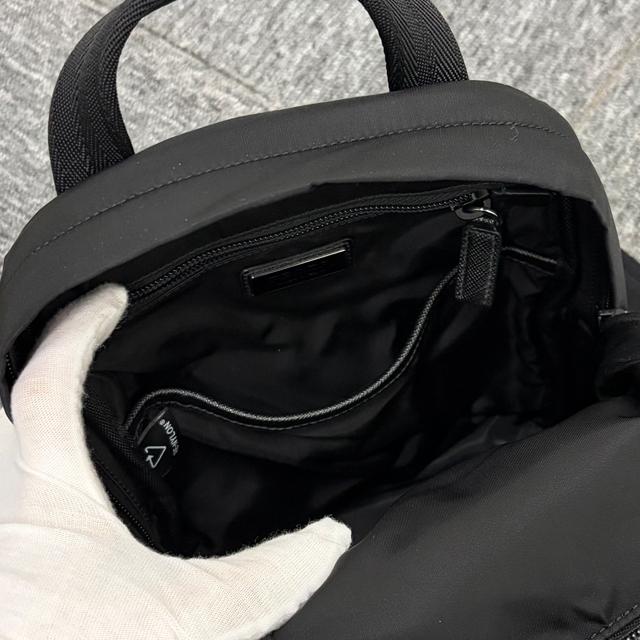 PRADA Re-Nylon Crossbody Backpack with Triangle Logo Black