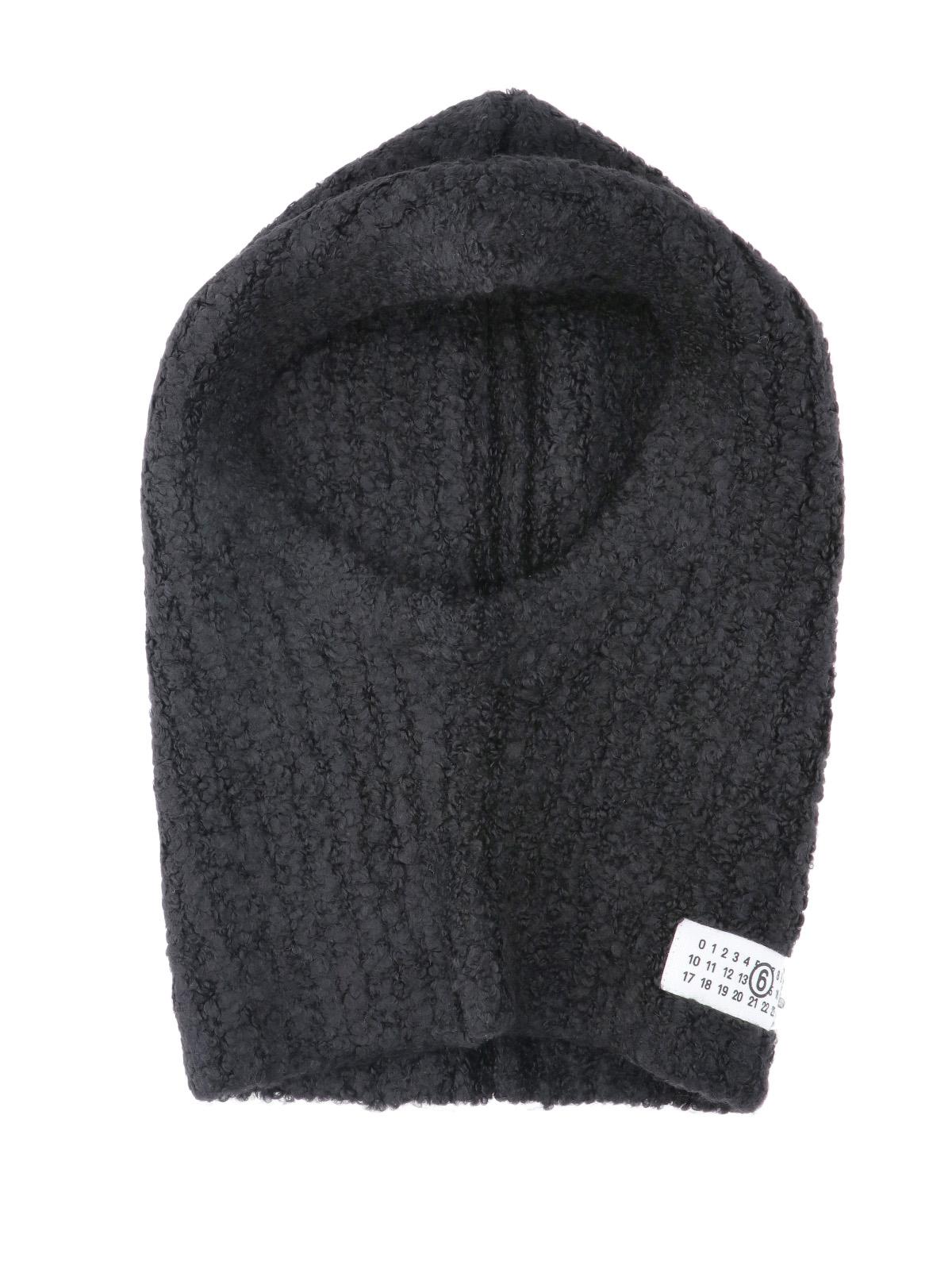 Maison Margiela Wool Knit Beanie Hat Black