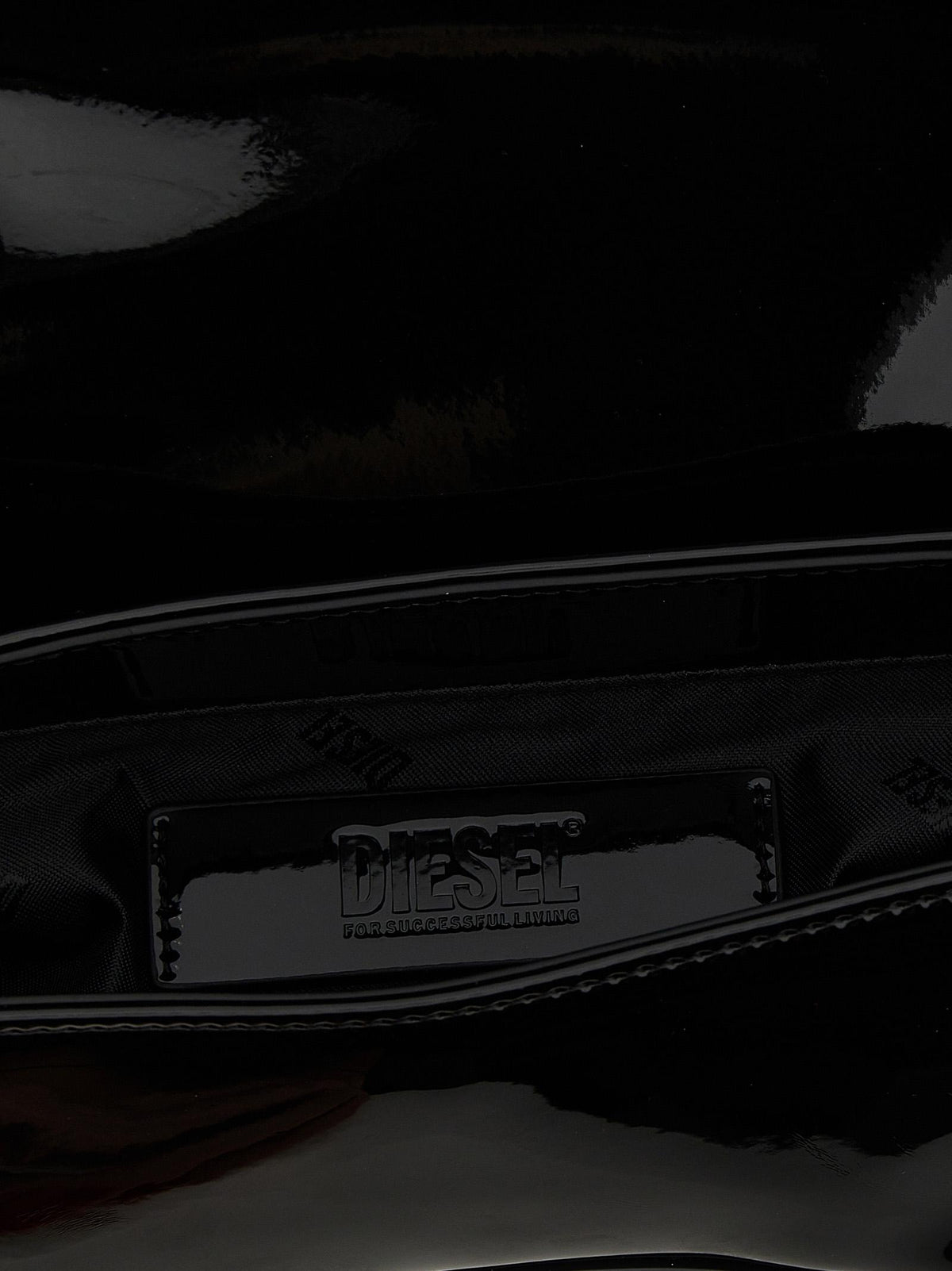 DIESEL Black Leather Shoulder Bag