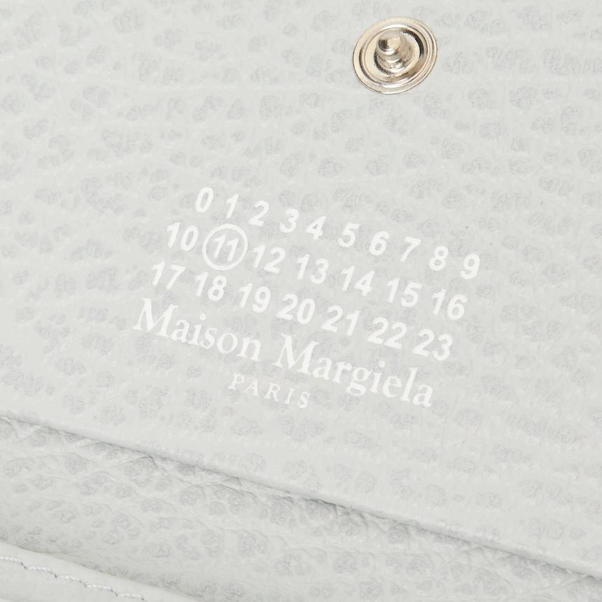 Maison Margiela Four-Stitch Leather Card Holder Unisex Black
