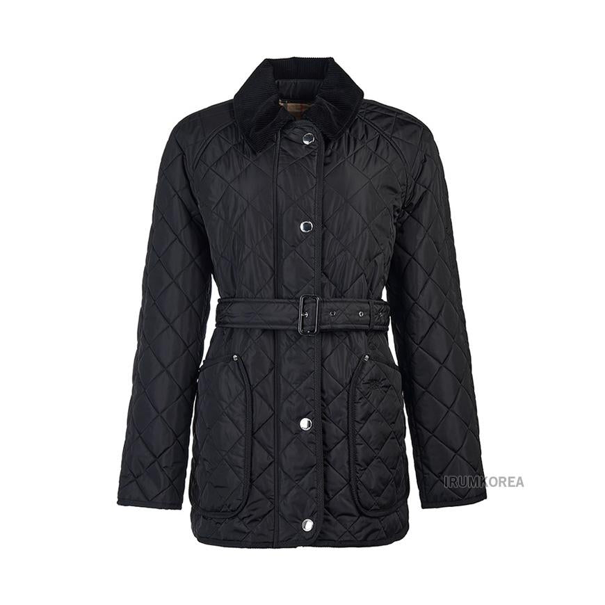 BURBERRY Women’s Diamond Quilted Belted Jacket 8071843 W PENSTON A1189