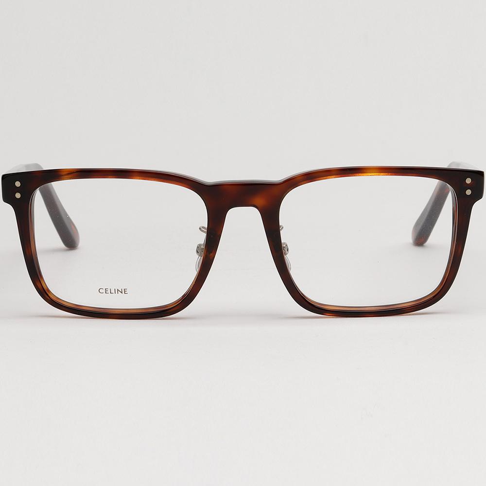 CELINE Tortoise Square Acetate Glasses Frame Asian Fit Unisex CL50030J 054