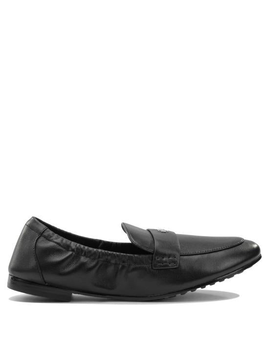 Tory Burch Black Leather Ballet Flats 178541006 BLACK DOM