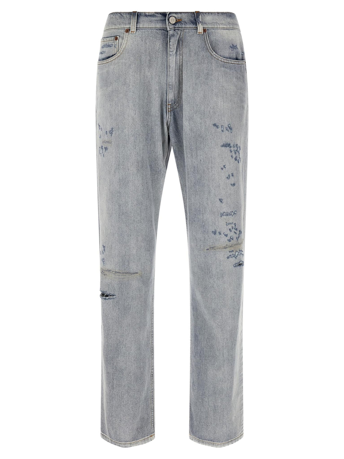 Maison Margiela Blue Cotton Straight-Leg Denim Jeans