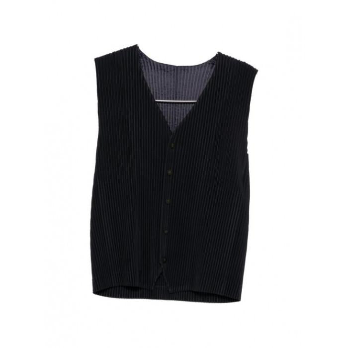 Issey Miyake Homme Plissé Button Pleated Vest Jacket HP66JE511 75