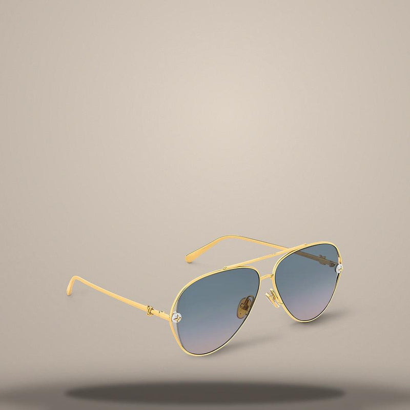 Louis Vuitton Pearl Tuerl Pilot Sunglasses Aviator Style Z2995U