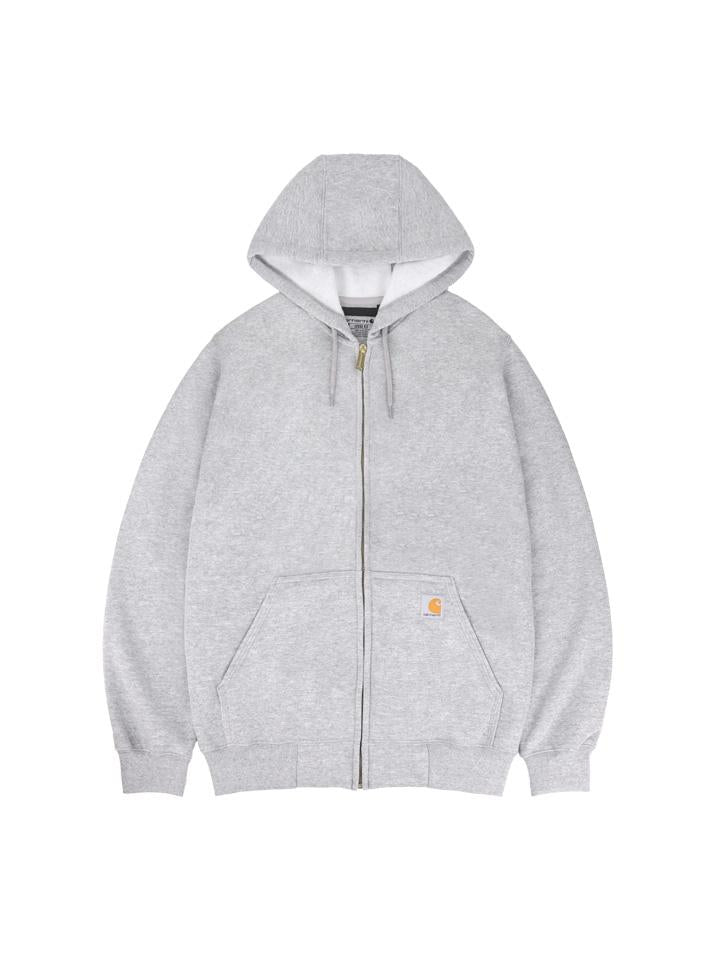 Carhartt Unisex Casual Loose Fit Midweight Zip Hoodie Heather Gray K122