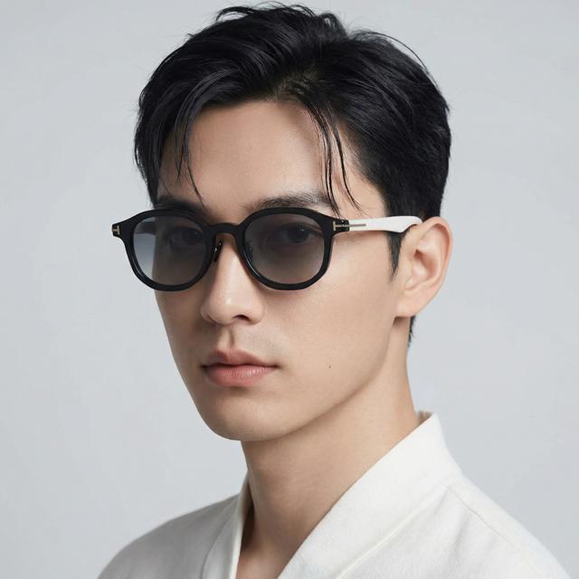 TOM FORD Black Acetate Asian Fit Sunglasses Gray Gradient Lens TF1149D 01B