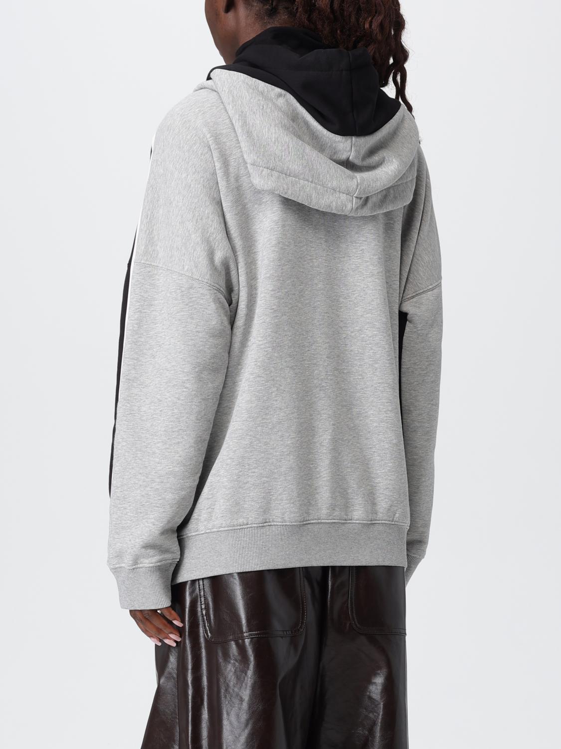 Maison Margiela Gray Cotton Logo Hoodie for Women