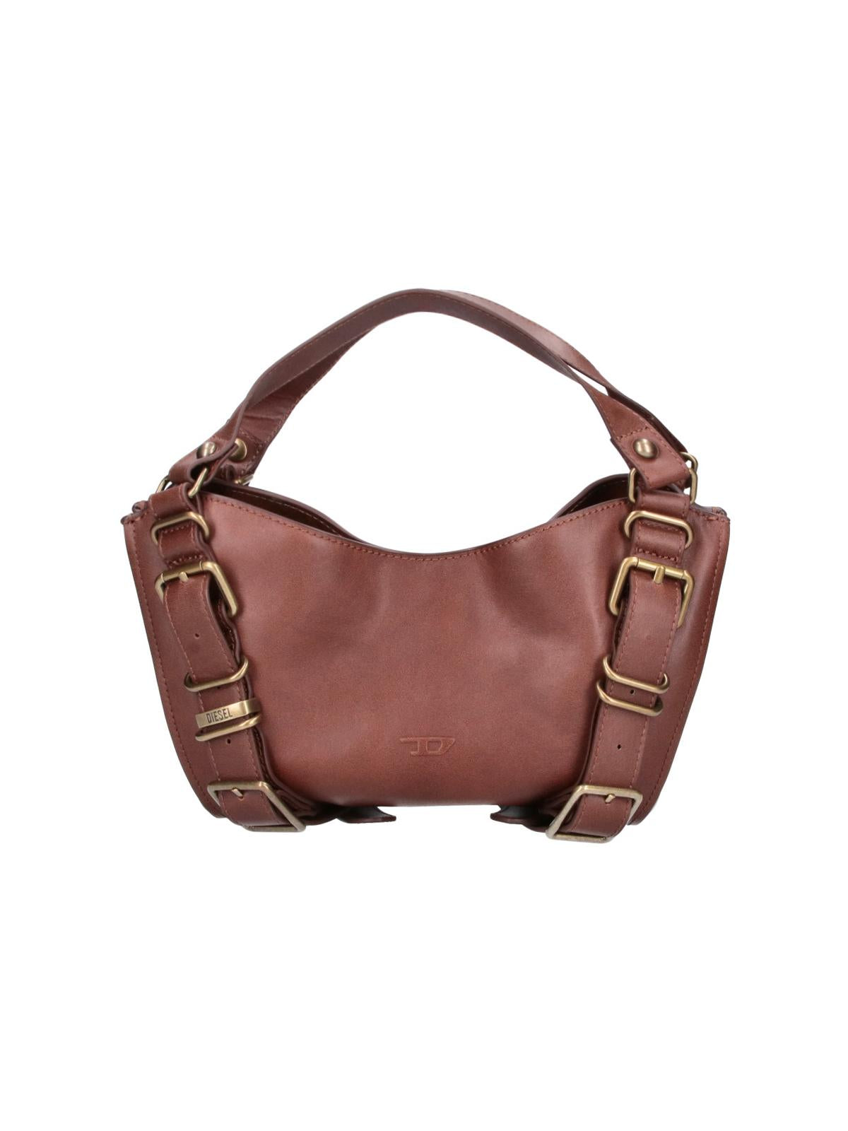 DIESEL Black Leather Shoulder Bag